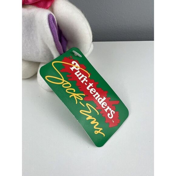 Vintage 1988 Purr-Tenders Sock-Ems Hallmark Burger King Plush Toy Cat Mouse Flip - Picture 5 of 7